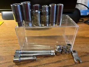 13 BRANDNAME/TAIWAN 3/8”DRIVE DEEP SOCKETS(3-13/16)2-5/7-1/2”MADE USA/TAIWAN L43 - Picture 1 of 5
