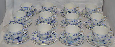 1  Royal Copenhagen Blue Fluted Plain Lace Cup & Saucer #2162 - 2nd's - 12 Avail • 20.03$