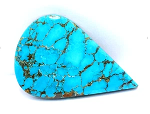 Natural Certificado 111CT Azul Turquesa Forma Pera Loose Piedra Preciosa Con De - Picture 1 of 7