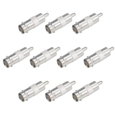 10pcs BNC Female to RCA Male Adapter Coaxial  Connector for CCTV Camera - Image 1 of 3