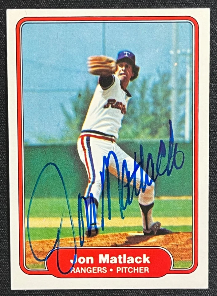 1982 FLEER JON MATLACK RANGERS 2022 HISTORIC AUTOGRAPHS SIGNED AUTO - Image 1 of 2