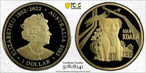 Australia 2023 The Giant Koala $1 Proof PCGS PR70DCAM Eq Top Pop #8241 - Picture 1 of 2