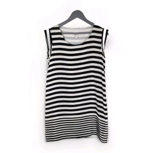 Reiss 1971 Black Striped Josephine Dress 100% Silk Size UK 10 - Picture 1 of 9