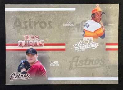 Joe Morgan Lance Berkman 2005 Absolute Memorabilia #TQ-45 Team Quads #105/150 Foto 1 de 2