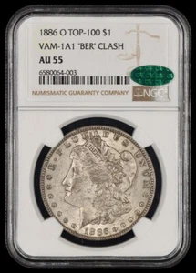 1886 O $1 NGC AU55 CAC VAM 1A1 BER Clash Top 100 - Picture 1 of 2