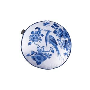 Blue Bird Round Filled Cushion 40cm Diameter by Bedding House - Picture 1 of 2