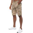 Kruze Mens Cargo Shorts Army Combat Camouflage Cotton Work Casual Half Pants
