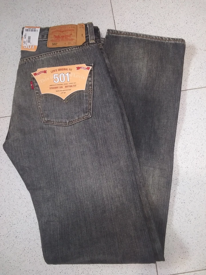 ✅Pantalones Vintage Levis 501 Negros Talla 40/W30-Nuevo con etiqueta - Imagen 1 de 4
