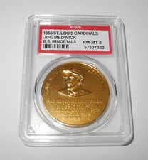 1966 St. Louis Cardinals Busch Stadium Baseball Immortals Joe Medwick PSA 8