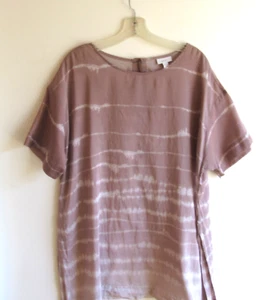 Pure Jill 100% Silk Tunic Top SZ XL Petite Light Semi Sheer Summer - Picture 1 of 7