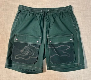 "Pantalones cortos Ice Cream para hombre verdes escondidos excursionistas bolsillos delanteros talla grande 7""" - Imagen 1 de 11