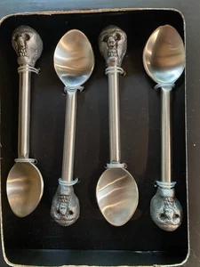 Halloween Cocktail Spoons Bar ware Set 4 Spooky New - Picture 1 of 2