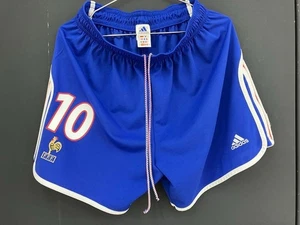 France 00 01 Zidane Adidas Official Shorts L Size National Team Vintage F/S - Picture 1 of 8