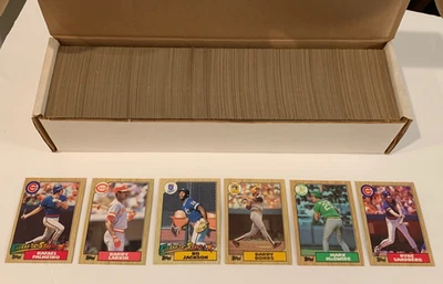 1987 Topps Baseball Complete Set #1-792 - Bo Jackson Bonds Larkin McGwire - Image 1 of 4