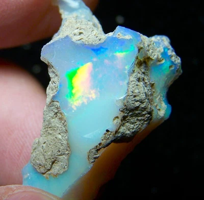 Ethiopian Opal Welo Rough * VIDEO 23.79 CTs AAA FIRE Cutting Grade USA DEALER - Image 1 of 4