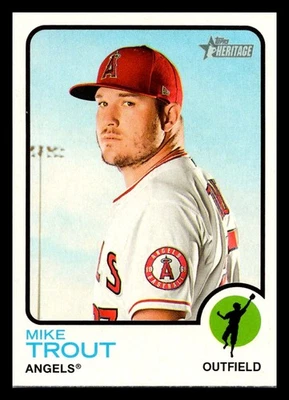 2022 Topps Heritage #100 Mike Trout Los Angeles Angels - Image 1 of 2