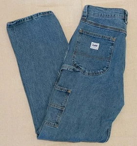 Vintage Lee Carpenter Jeans Mens 30x30 Fits 31x31 Blue Denim Skate Y2K Workwear - Picture 1 of 21
