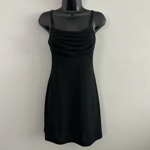 Vintage Rampage Little Black Kleid Gr. 5 Y2K 90er Plissee Mini Spaghettiträger - Bild 1 von 9