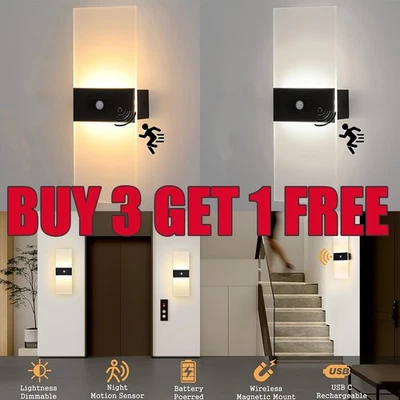 Moderna iluminación de pared LED hacia arriba hacia abajo sensor de movimiento aplique lámpara accesorio luz interior Foto 1 de 4
