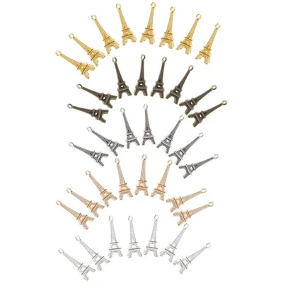  3 Pack Stiel Charms Eiffelturm Eiffelturm- Anhänger Schlüsselbund - Bild 1 von 4