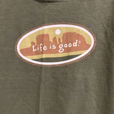 Camiseta Life is Good Green Crusher cuello redondo talla 14 para niños Foto 1 de 4