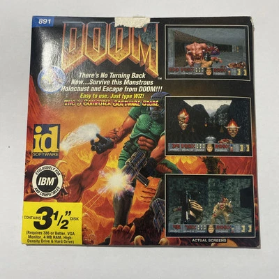 DOOM SHAREWARE ID SOFTWARE 1994 on 3.5" Floppy Disks UNOPENED NEW SEALED - Image 1 of 4