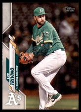 2020 Topps Lou Trivino Baseball Card Oakland Athletics #587