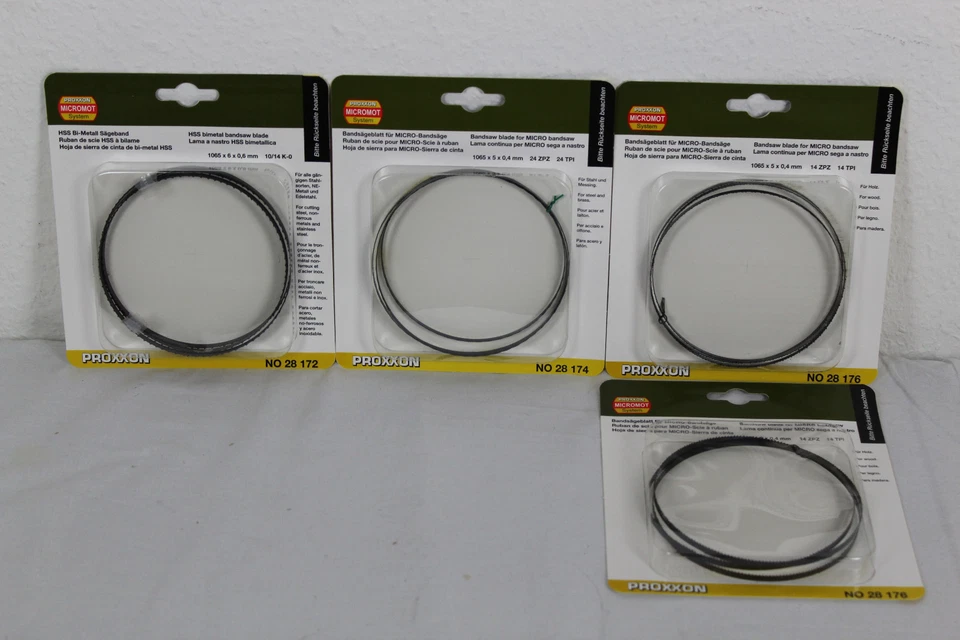 PROXXON Set 28172 Bandsägeblatt fein Sägeband für Bandsäge+28174+2 X 28176 - Bild 1 von 1