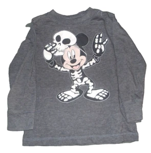 Mickey Mouse In A Skeleton Halloween Costume Boys 4T Longseeve Shirt - Picture 1 of 1