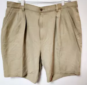 Tommy Bahama Seidenshorts Herren 40 beige khaki Bermuda Freizeit Relax Fit - Bild 1 von 5