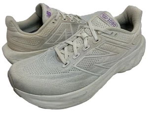 New Balance Fresh Foam X 1080V5 Womens 9.5 D Wide Sea Salt Running Shoes WMORLW5 - Picture 1 of 11