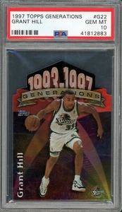 PSA 10 - 1997 TOPPS GENERATIONS Graded Card GRANT HILL - POP 4 - Picture 1 of 3