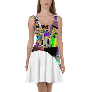 Bnag Xoom Crazy Cosmic Clones Worm Hole Skater Dress - Picture 1 of 26