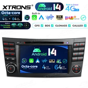 For Benz E-Class W211 Android 14 8-Core 4G Car DVD Radio Stereo GPS DAB Car Play - Picture 1 of 24