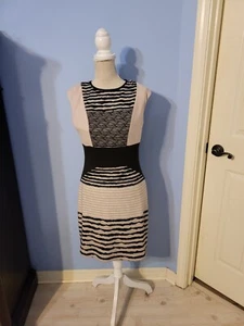 Vestido mujer Luxology talla 4 beige y negro sin mangas - Imagen 1 de 8