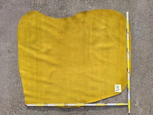 Cuero de vacuno hendidura de vacuno amarillo maíz 2,1 mm de grosor aprox. 1 m² gamuza a elegir - Imagen 1 de 7