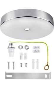 Silver Ceiling Plate Light Kit for Pendant Lighting/Chandelier,(7.1 Inch) - Picture 1 of 7