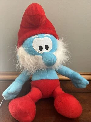 Nanco Papa Smurf Plush Stuffed Figure Character 11” 2011 The Smurfs Rare - Image 1 of 4