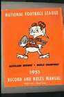 1951 Nfl  Record & Rules Manual Cleveland Browns