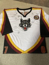 CHICAGO WOLVES HOCKEY AUTOGRAPH AHL JERSEY '07-'08 ALPHA WOLF SEASON TICKTHOLDER