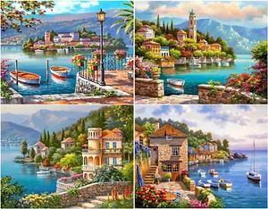 Diamond Painting Full Set | 4 Pack DIY 5D Diamant Painting Bilder Mit Diamond Pa - Bild 1 von 7