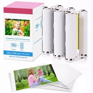 Papier Photo 10x15 Rechange Canon Selphy cp1500 CP1300 CP1200 CP910 CP1000 3 ... - Photo 1/8