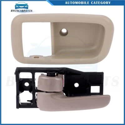 Inside Front Driver Side Door Handle w/Trim For 2000-2006 Toyota Tundra Beige Foto 1 de 4
