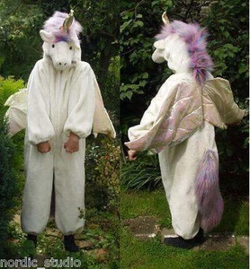 Caballo Blanco Unicornio/Pegaso Halloween Disfraz Niño Talla 2-3-4 41", Piel Imitada - Imagen 1 de 6