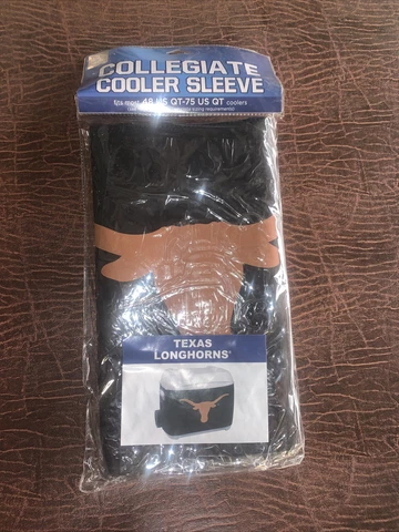 Collegiate Cooler Sleeve Texas Longhorns Fits Most Coolers 48  75 US QT New Cover