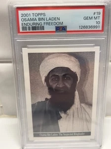 2001 Topps Enduring Freedom #19 Osama Bin Laden PSA 10 - Bild 1 von 2