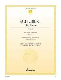 Die Biene op. 13/9 Franz Schubert Book [Softcover] Violin and Piano Schott Music - Image 1 of 4