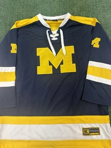 Michigan Wolverines Hockey Trikot Herren XXL BLAU GELB WEISS COLOSSEUM  - Bild 1 von 7