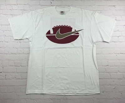 NUEVO/Antiguo Stock RARO De Colección Años 90 Equipo Nike FSU Florida State Swoosh Logo Camiseta L Foto 1 de 4