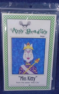 Miss Kitty Amy Bradley Kitty City 2003 Applique Wall Quilt Block Pattern 10x13" - Picture 1 of 2